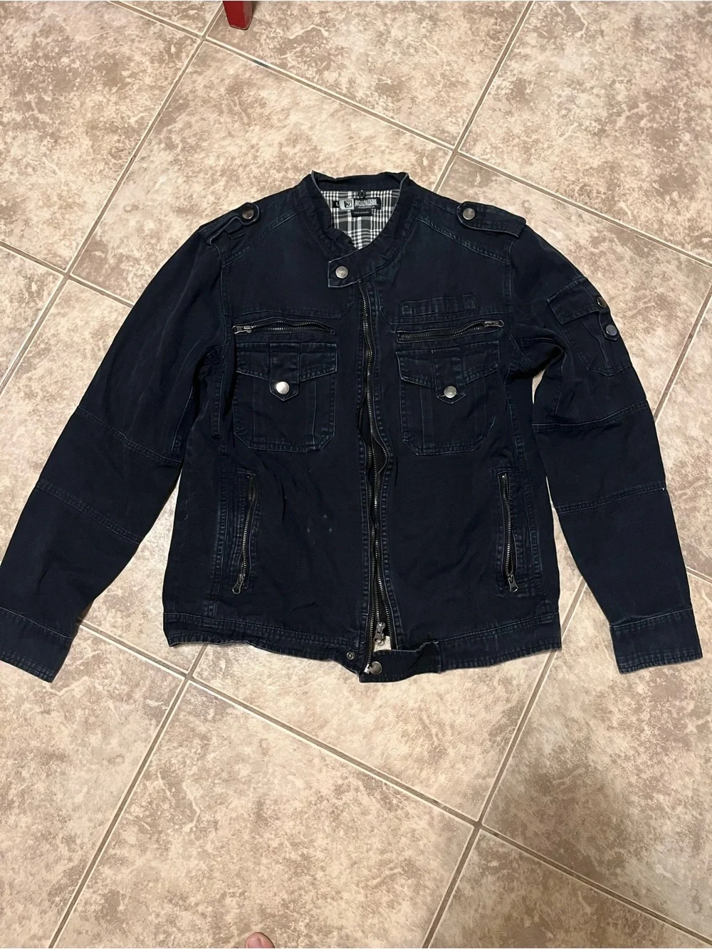 Men's Black Casual Utility Jacket